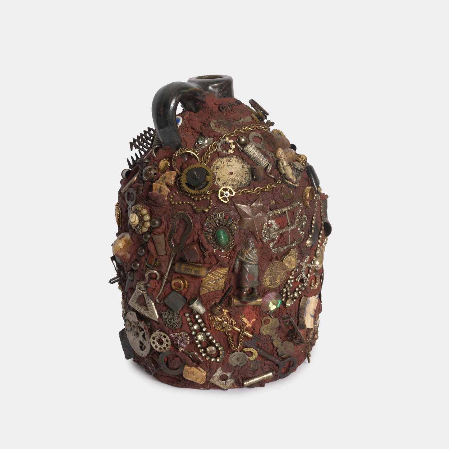 Antique Folk Art Memory Jug