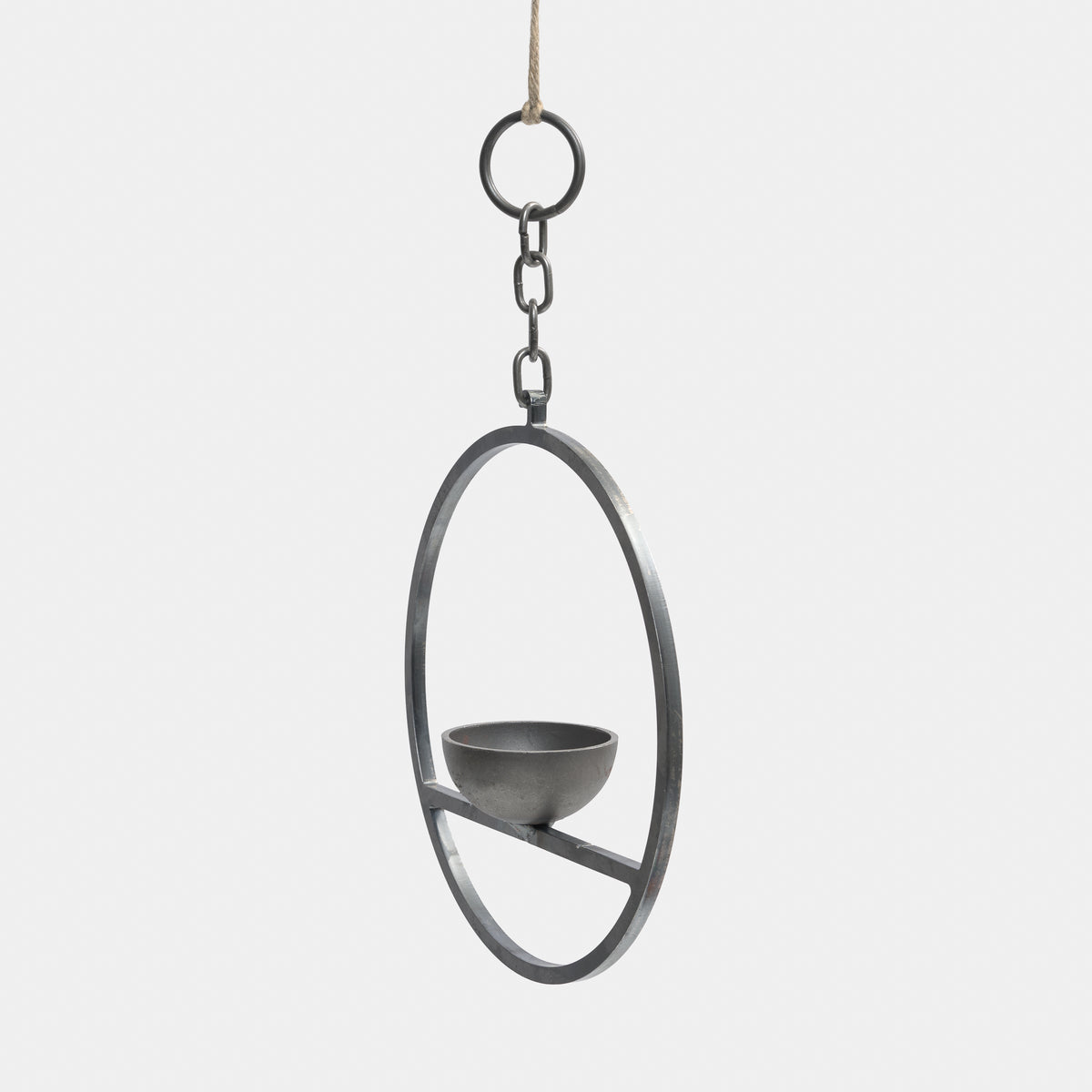 English Metal Circle Hanging Bird Feeder