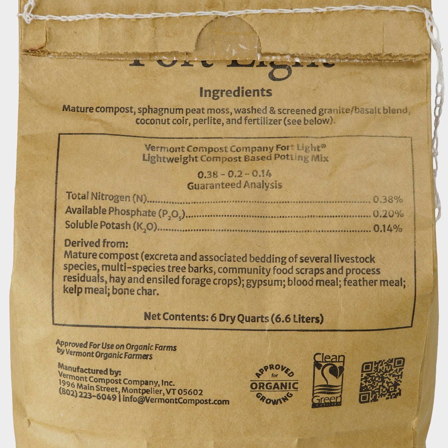 Vermont Compost Company Fort Light Potting Soil