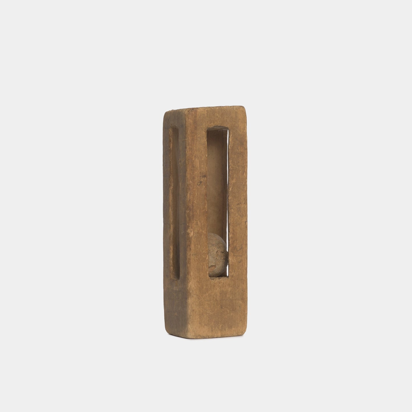 Vintage Folk Carved Cage Rattle #2, 1940s