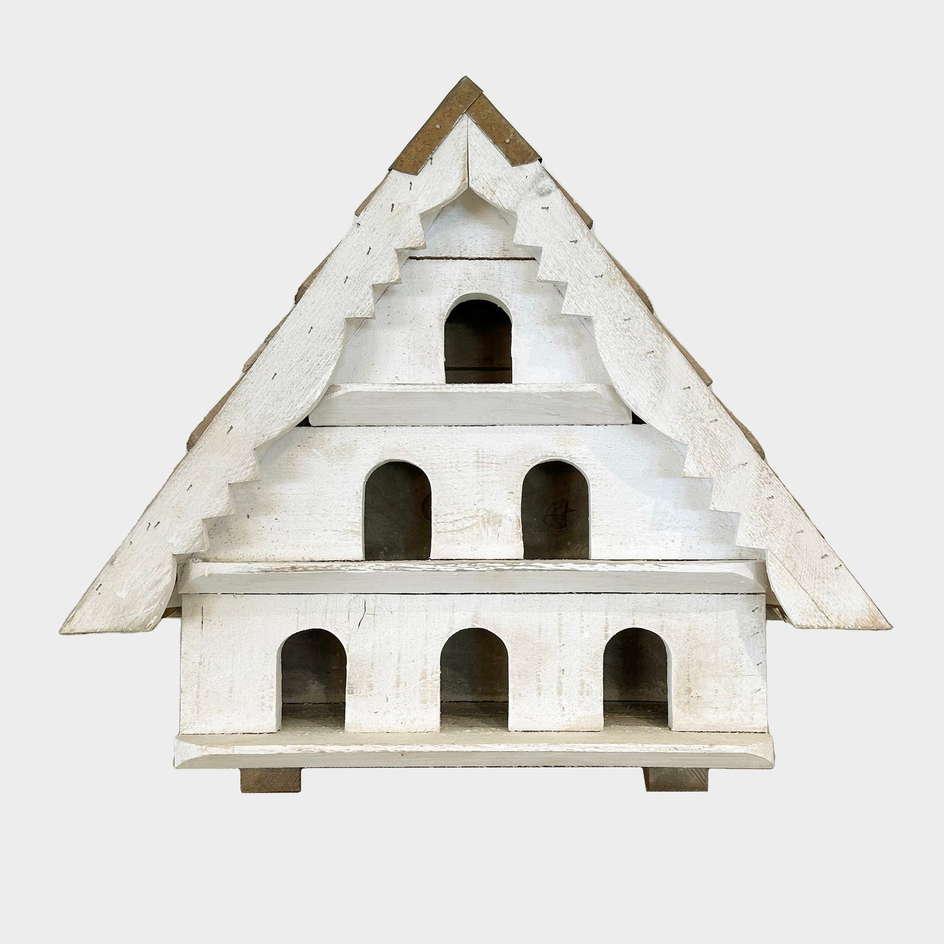 English 3 Tier Handmade Birdhouse in Reclaimed Pine
