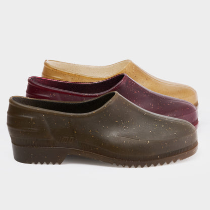 French Recycled Hemp Garden Clogs in Jam