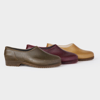 French Recycled Hemp Garden Clogs in Jam