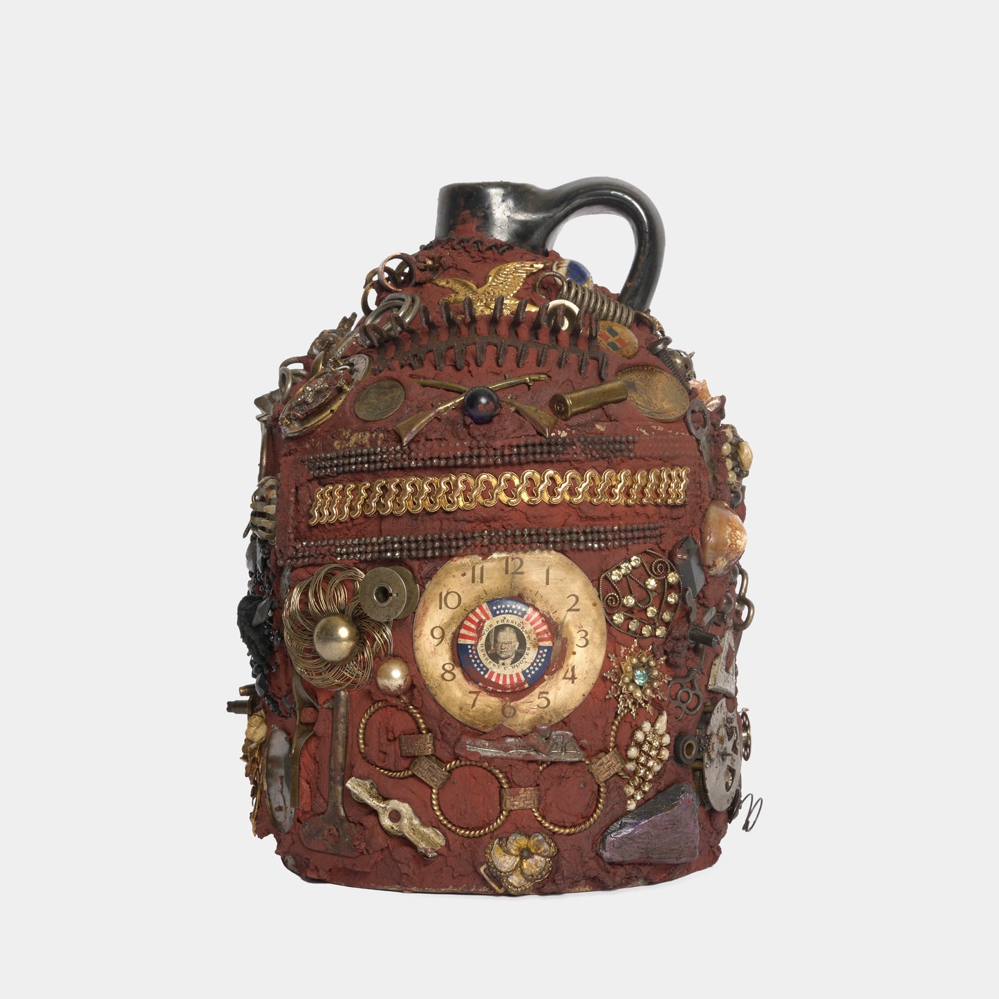 Antique Folk Art Memory Jug