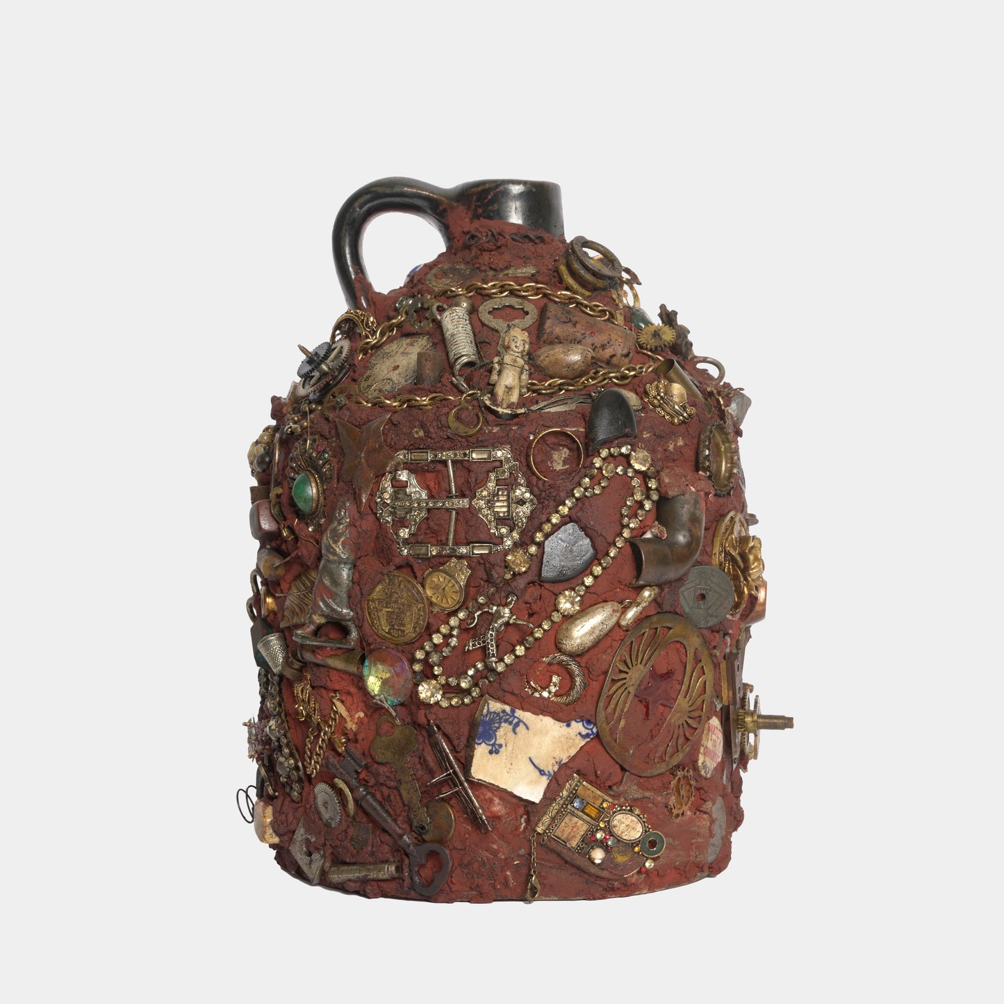 Antique Folk Art Memory Jug