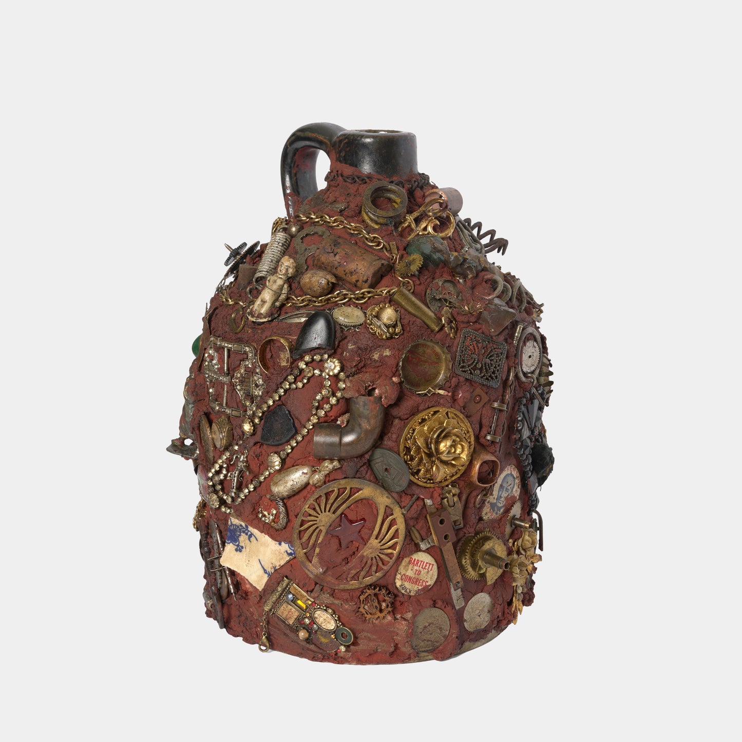 Antique Folk Art Memory Jug