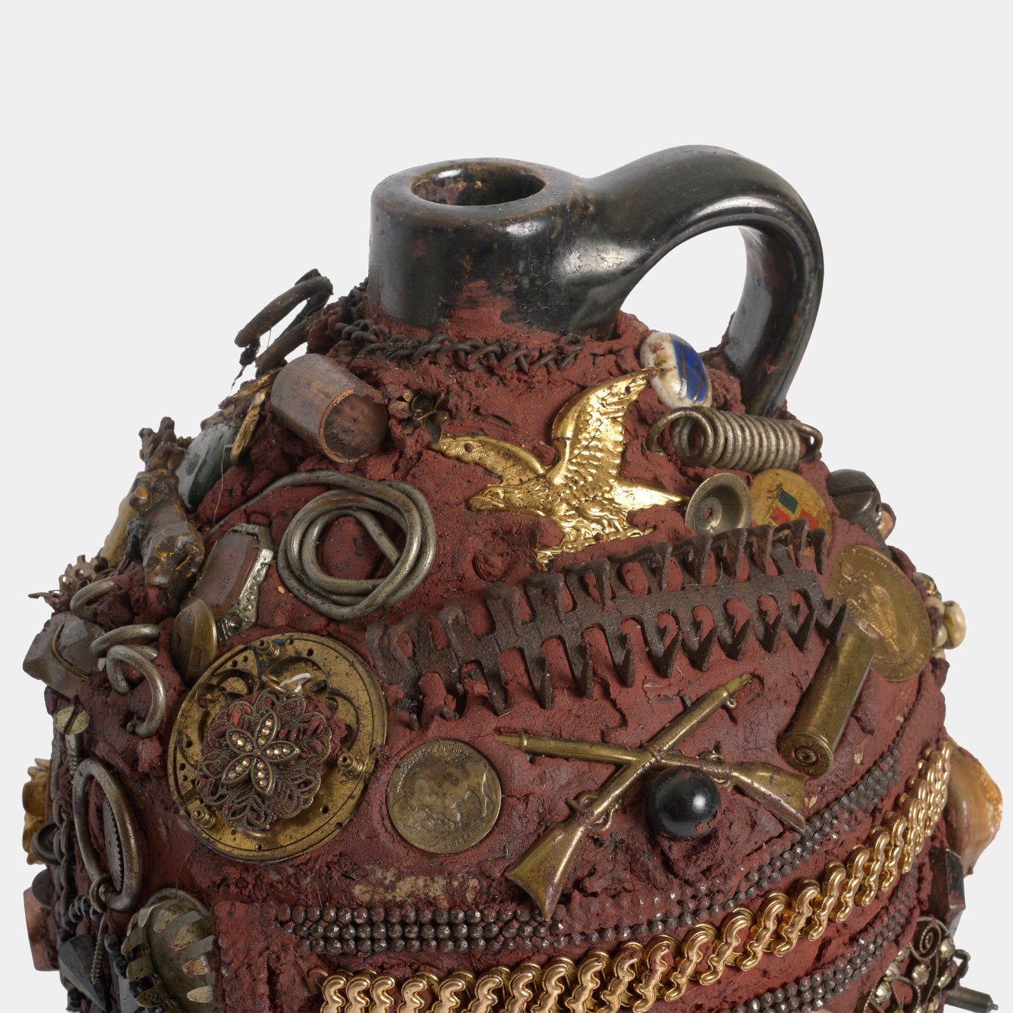 Antique Folk Art Memory Jug