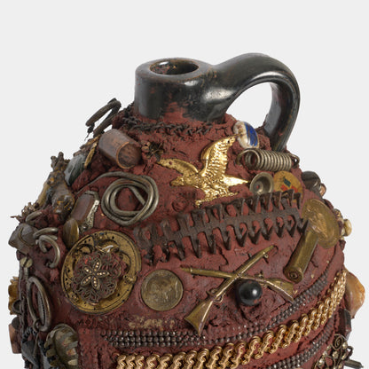 Antique Folk Art Memory Jug