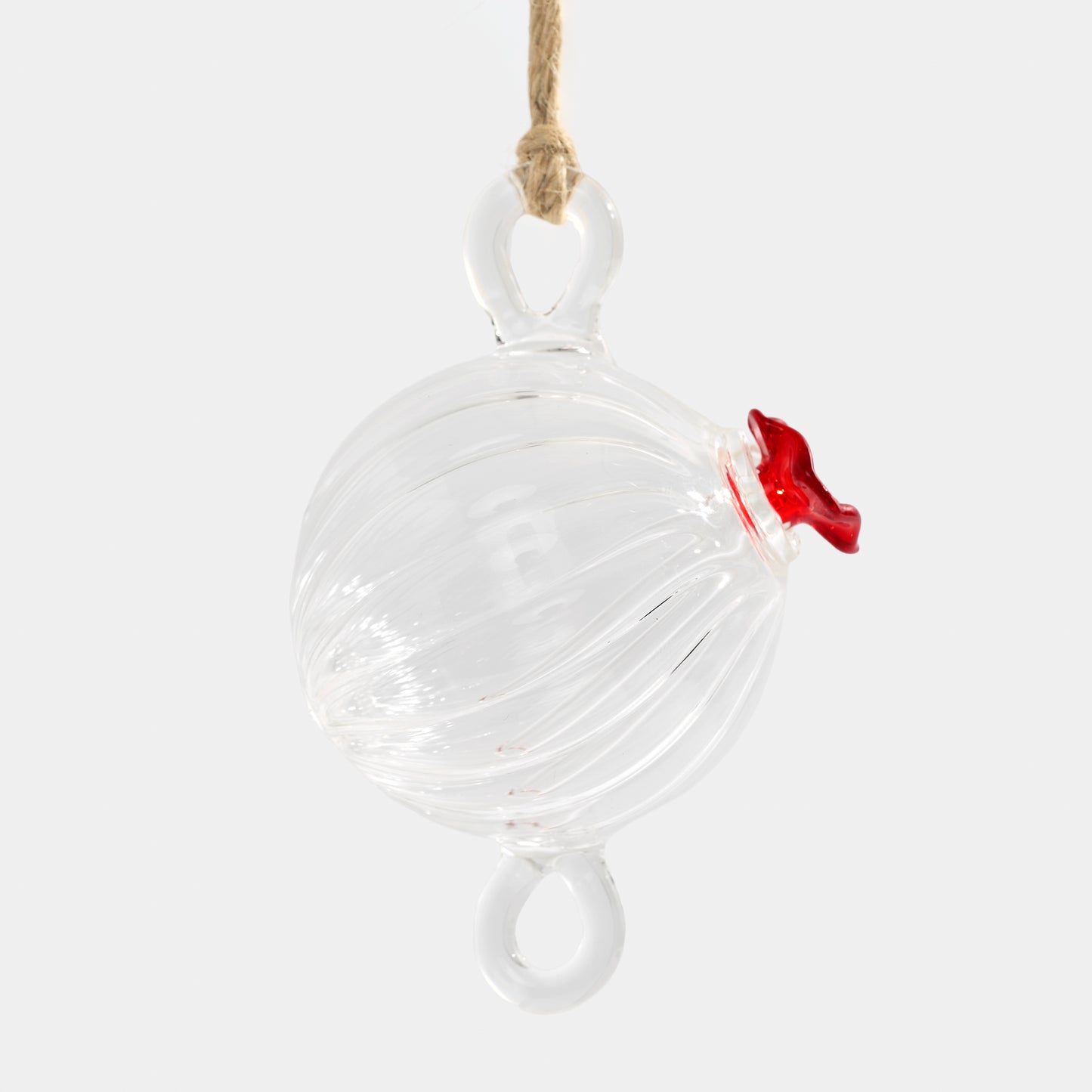 Blown Glass Bubble Hummingbird Feeder