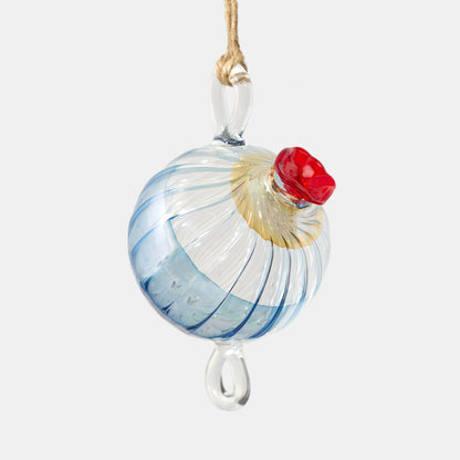 Blown Glass Bubble Hummingbird Feeder