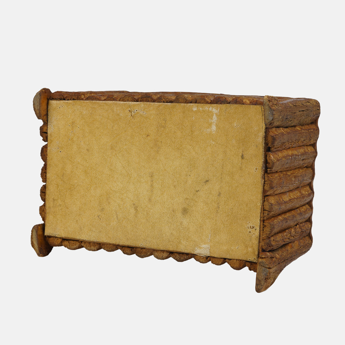 Antique Folk Tramp Art Wood Box