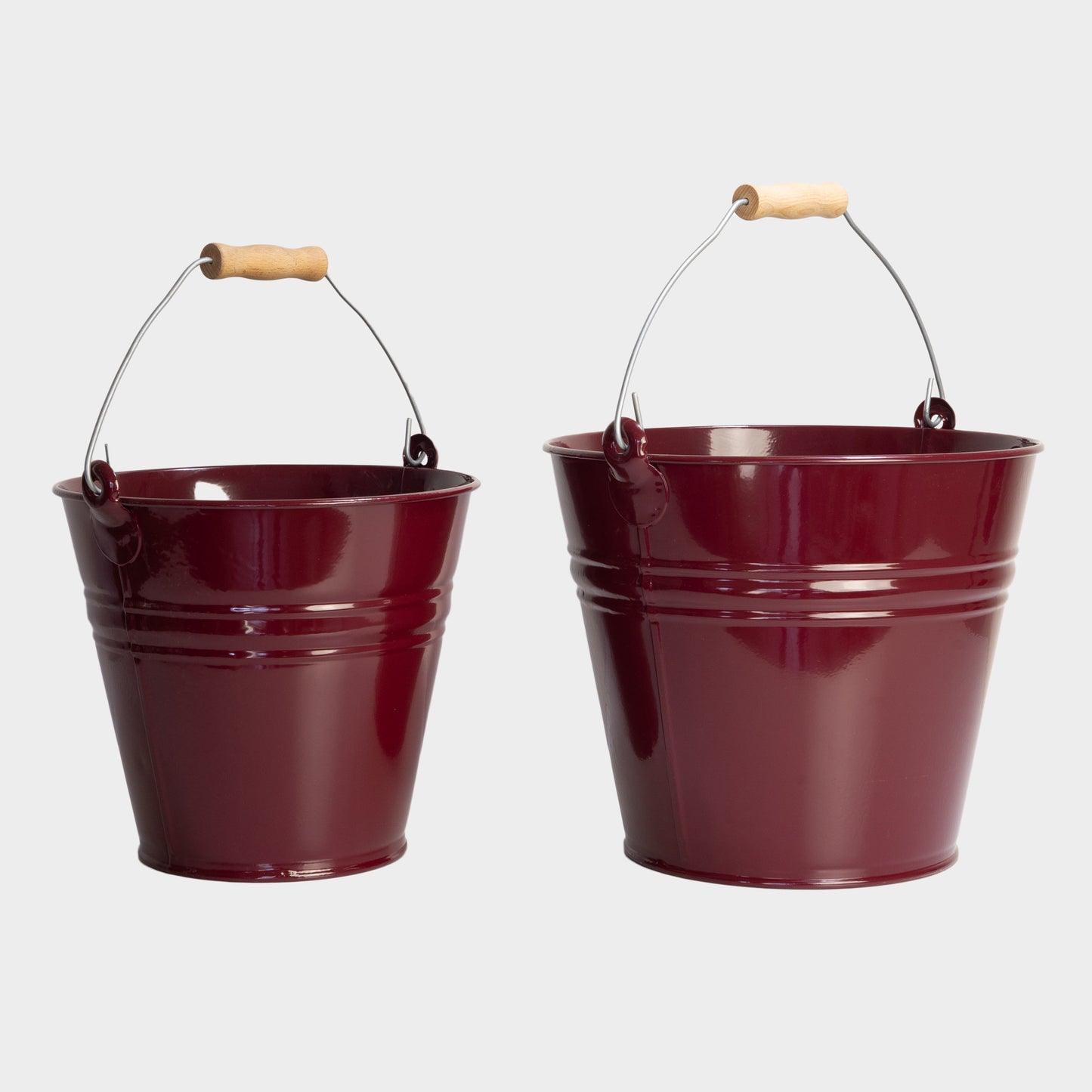 European Galvanized Chore Bucket Set