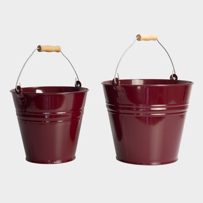 European Galvanized Chore Bucket Set