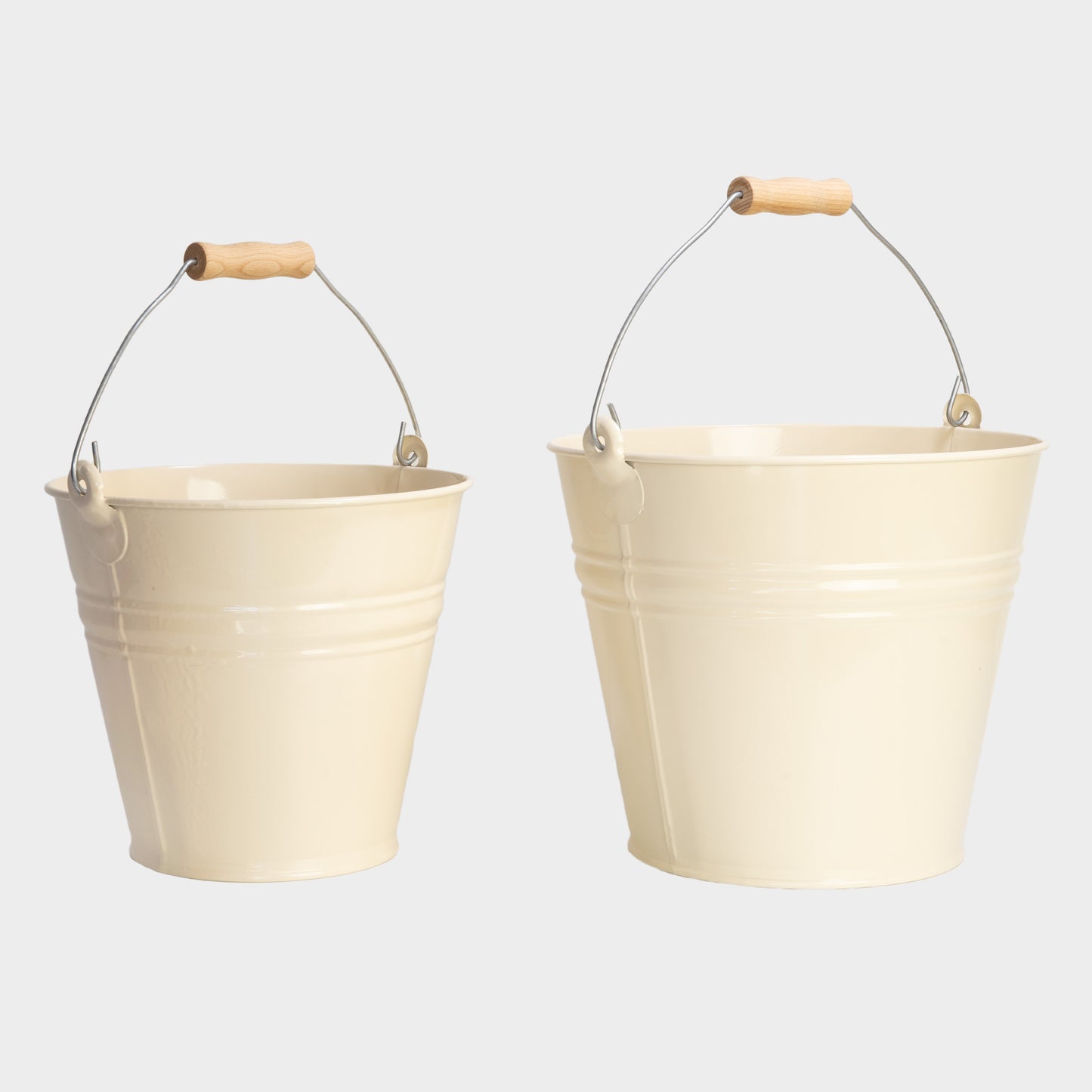 European Galvanized Chore Bucket Set