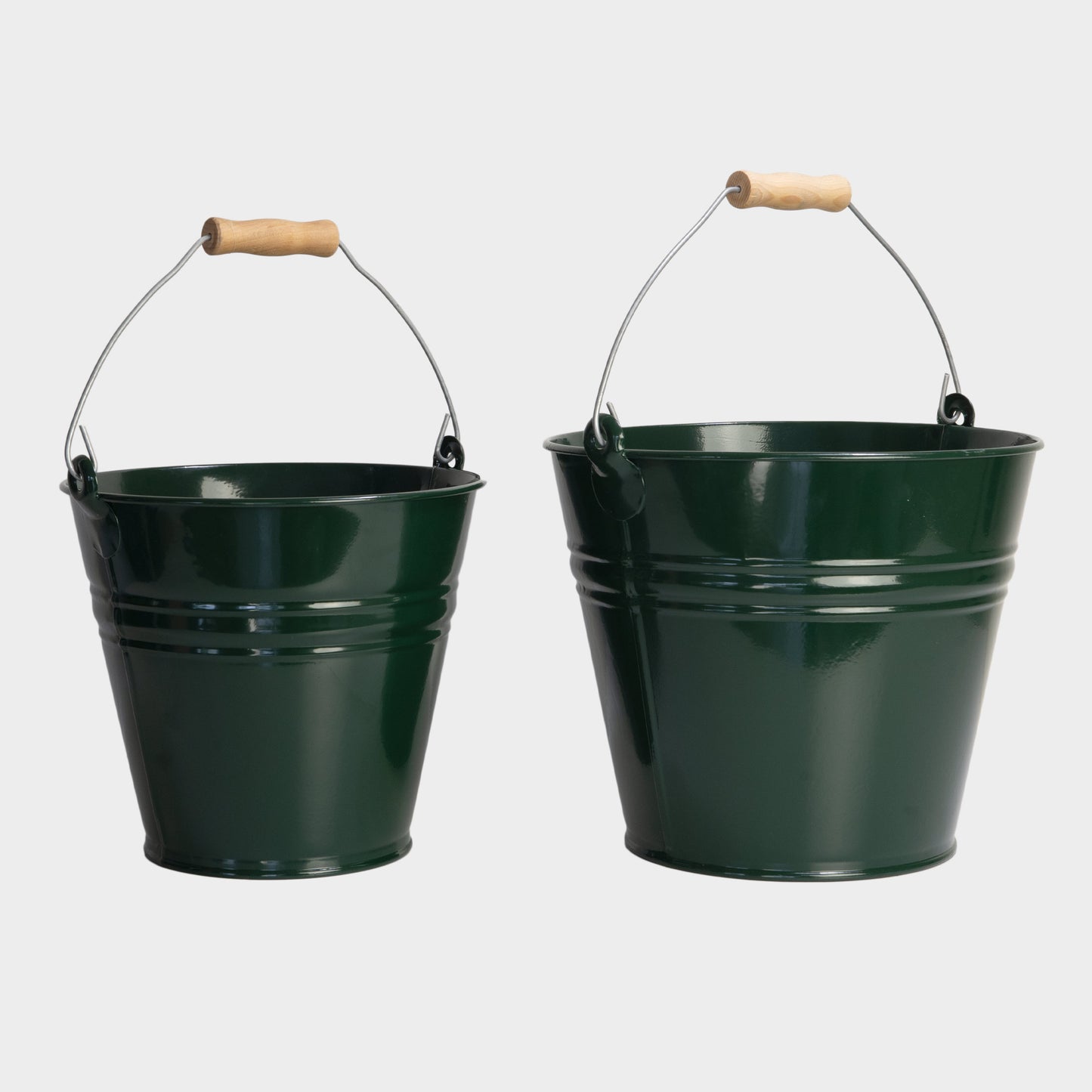 European Galvanized Chore Bucket Set