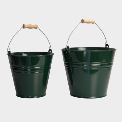 European Galvanized Chore Bucket Set