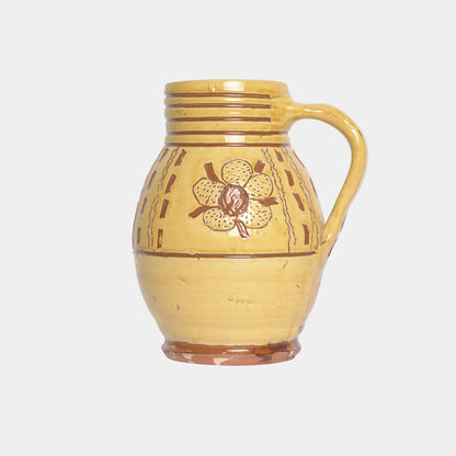 Vintage Ceramic Sgraffito Pitcher