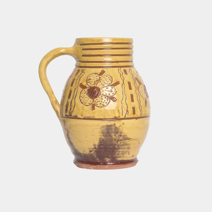 Vintage Ceramic Sgraffito Pitcher