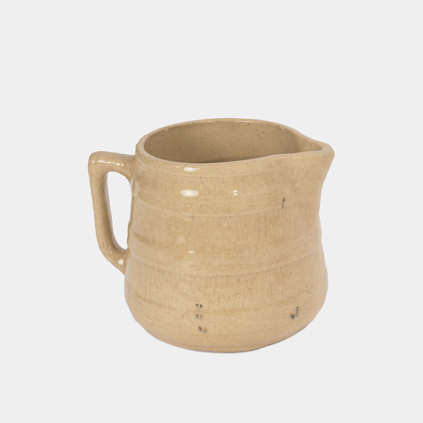 Vintage Ceramic Pitcher with Raised Floral Motif