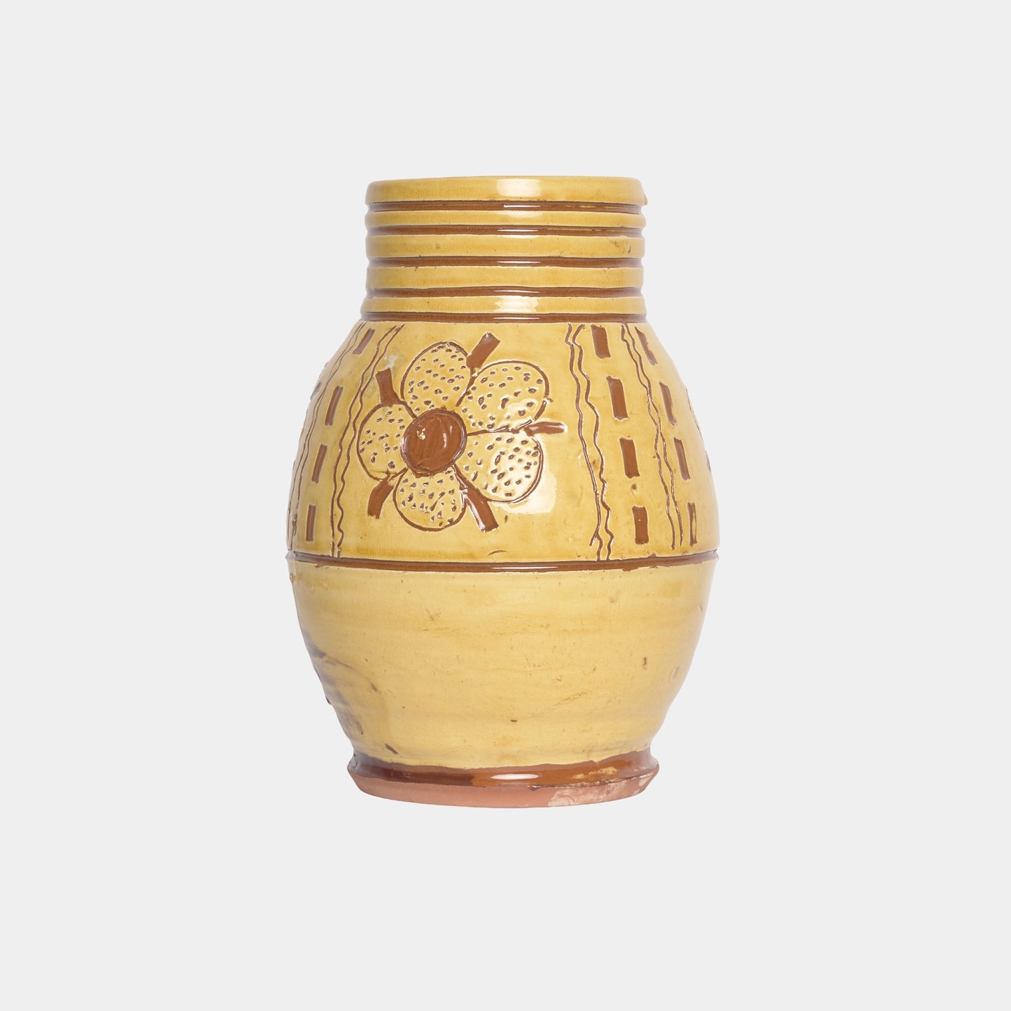 Vintage Ceramic Sgraffito Pitcher