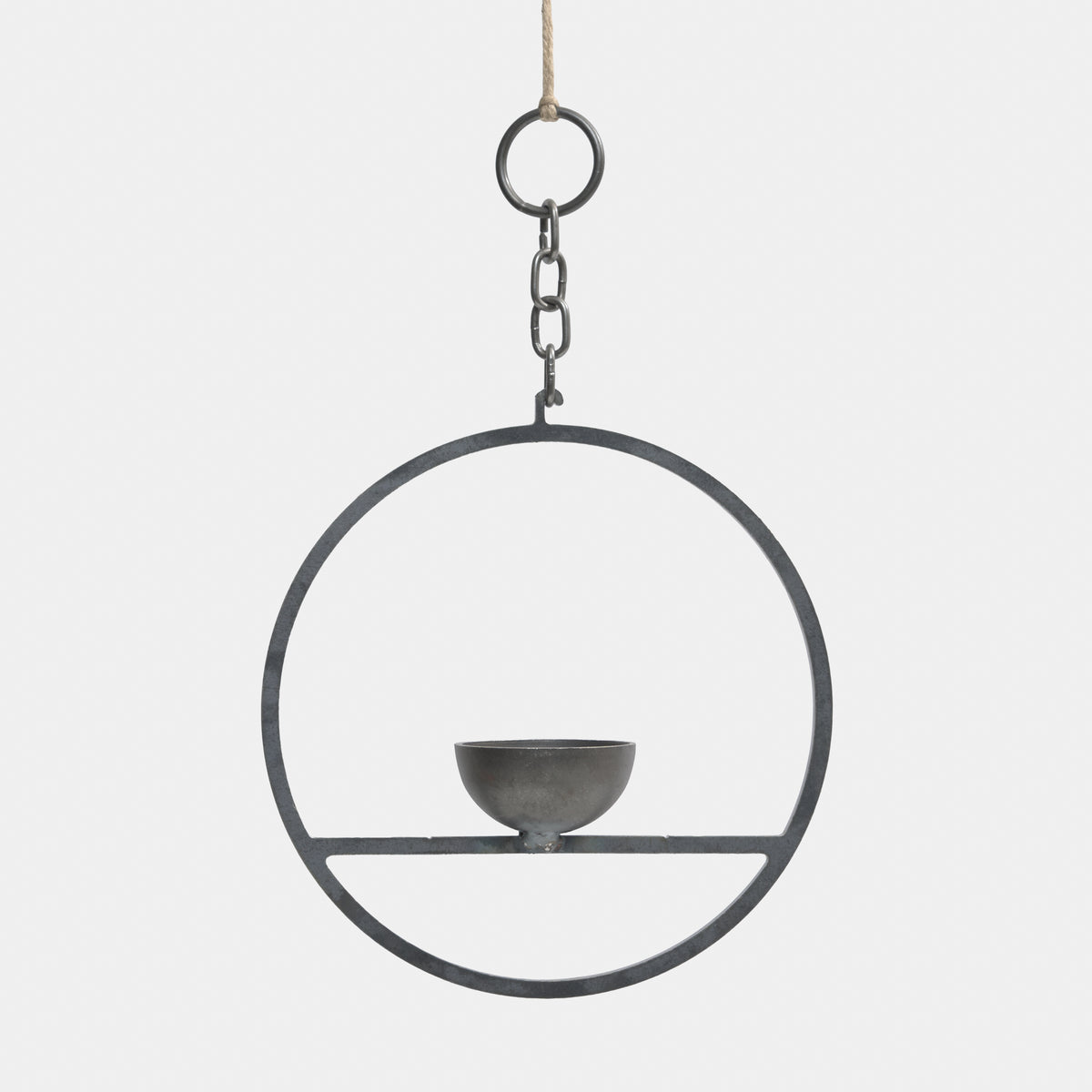 English Metal Circle Hanging Bird Feeder