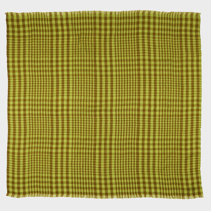 Himalayan Cashmere Hand Spun Oversized Kerchief Scarf in Plaid