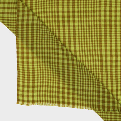 Himalayan Cashmere Hand Spun Oversized Kerchief Scarf in Plaid