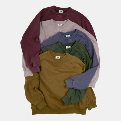 Classic Crewneck Sweatshirt in Stonewashed Scout