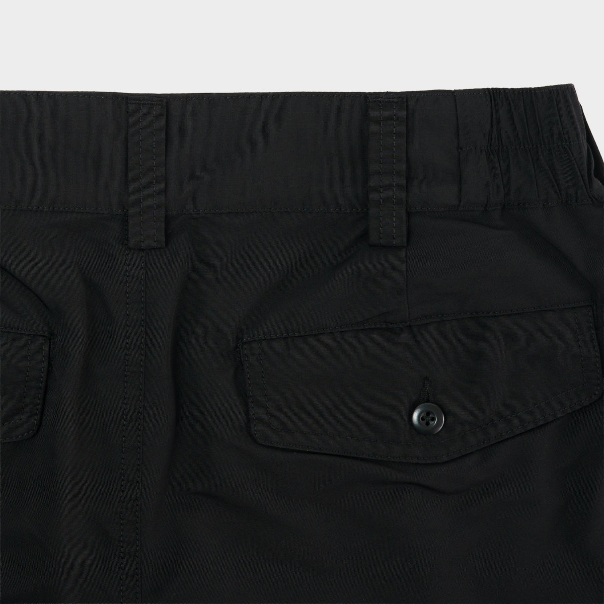 Grosgrain Cordura Relaxed Pleated Trouser in Black