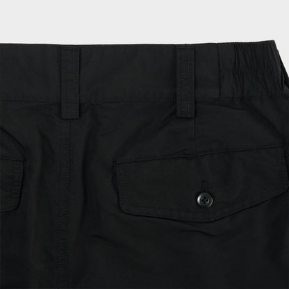Grosgrain Cordura Relaxed Pleated Trouser in Black
