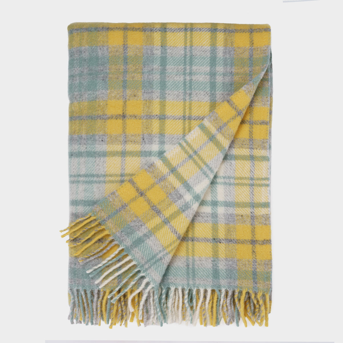 British New Wool Fringed Throw - Cottage