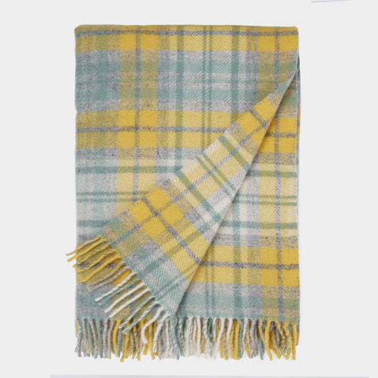 British New Wool Fringed Throw - Cottage
