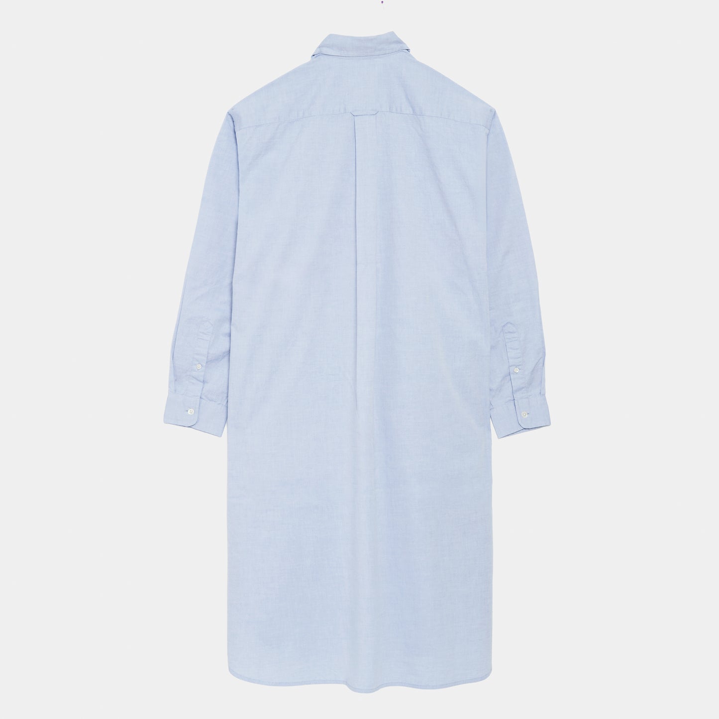 Cotton Oxford Long Gardening Chemise in Oxford Blue