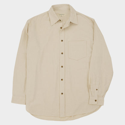 Gardening Chemise in Organic Flannel Houndstooth - Cream