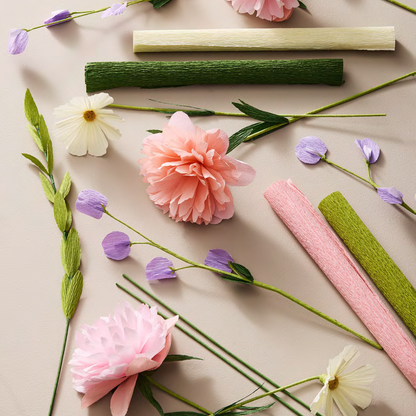 Crepe Paper Flower Craft Kit