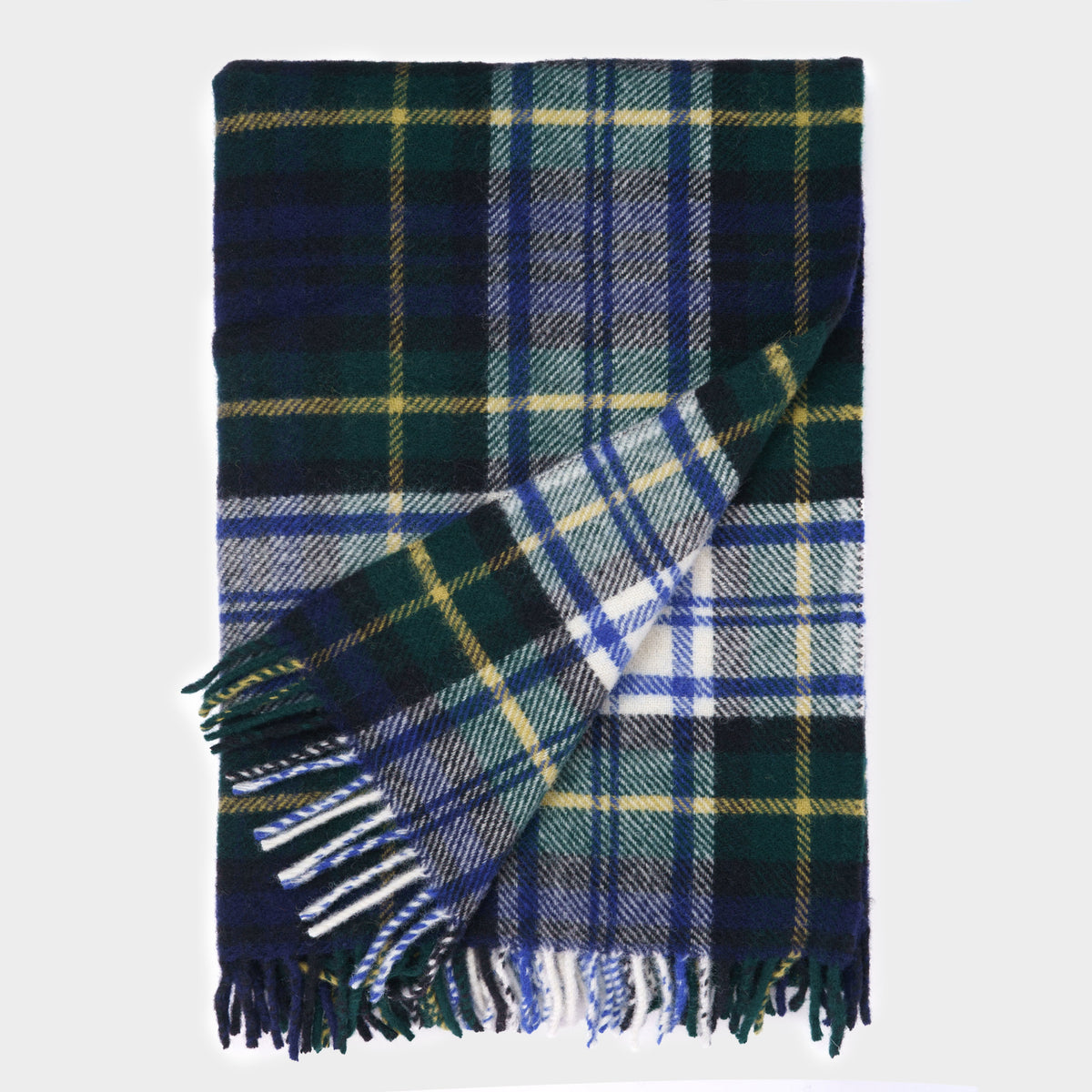 British New Wool Fringed Throw - Dress Gordon