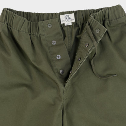Washed Cotton Twill Easy Gardening Pant in Olive