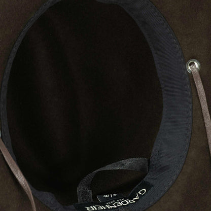Felted Wool Hat with Chin Strap