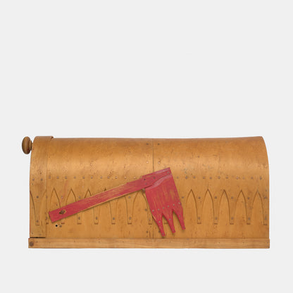 Vintage Folk Art Wood Mailbox, New York