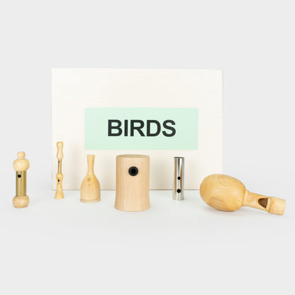 Handmade Wooden Bird Calls - North American Birds Set of 6