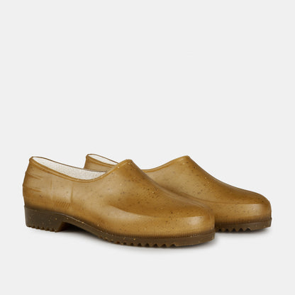 French Recycled Hemp Garden Clogs in Sepia