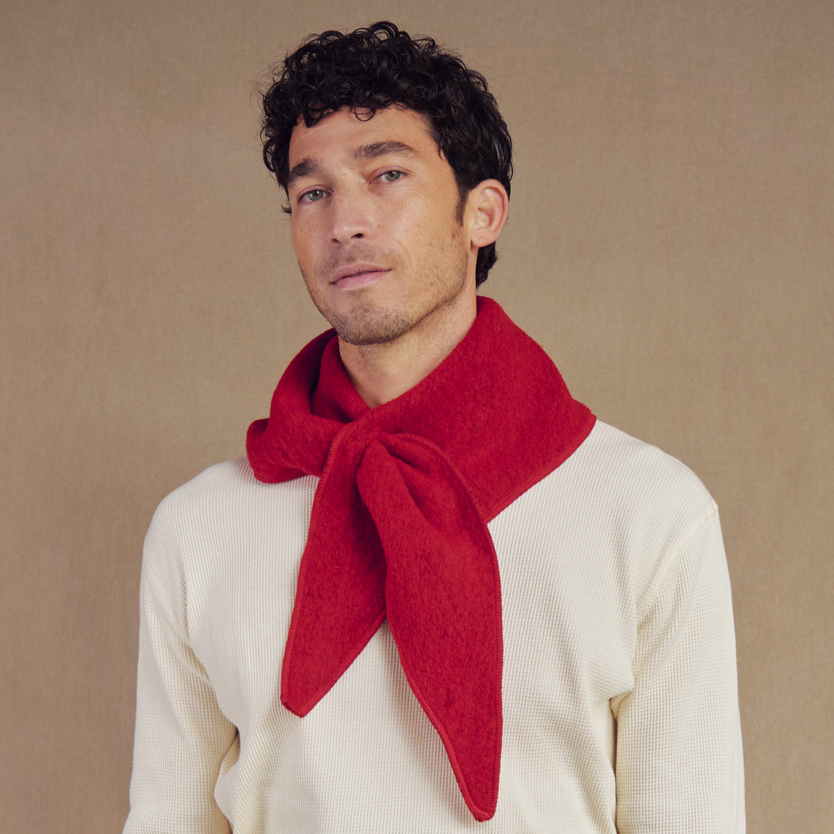 Irish Boiled Wool Triangle Scarf