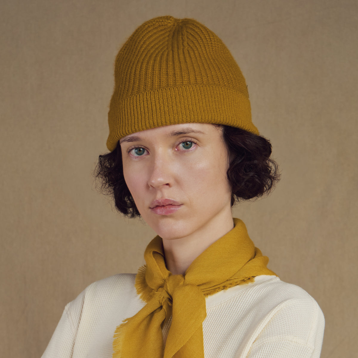 Himalayan Cashmere Fisherman Ribbed Beanie — Land Palette