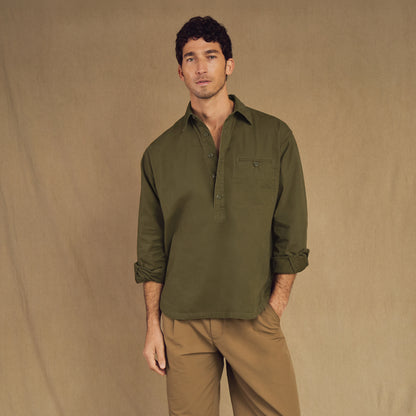 Washed Cotton Gardening Smock No. 2 in New Olive