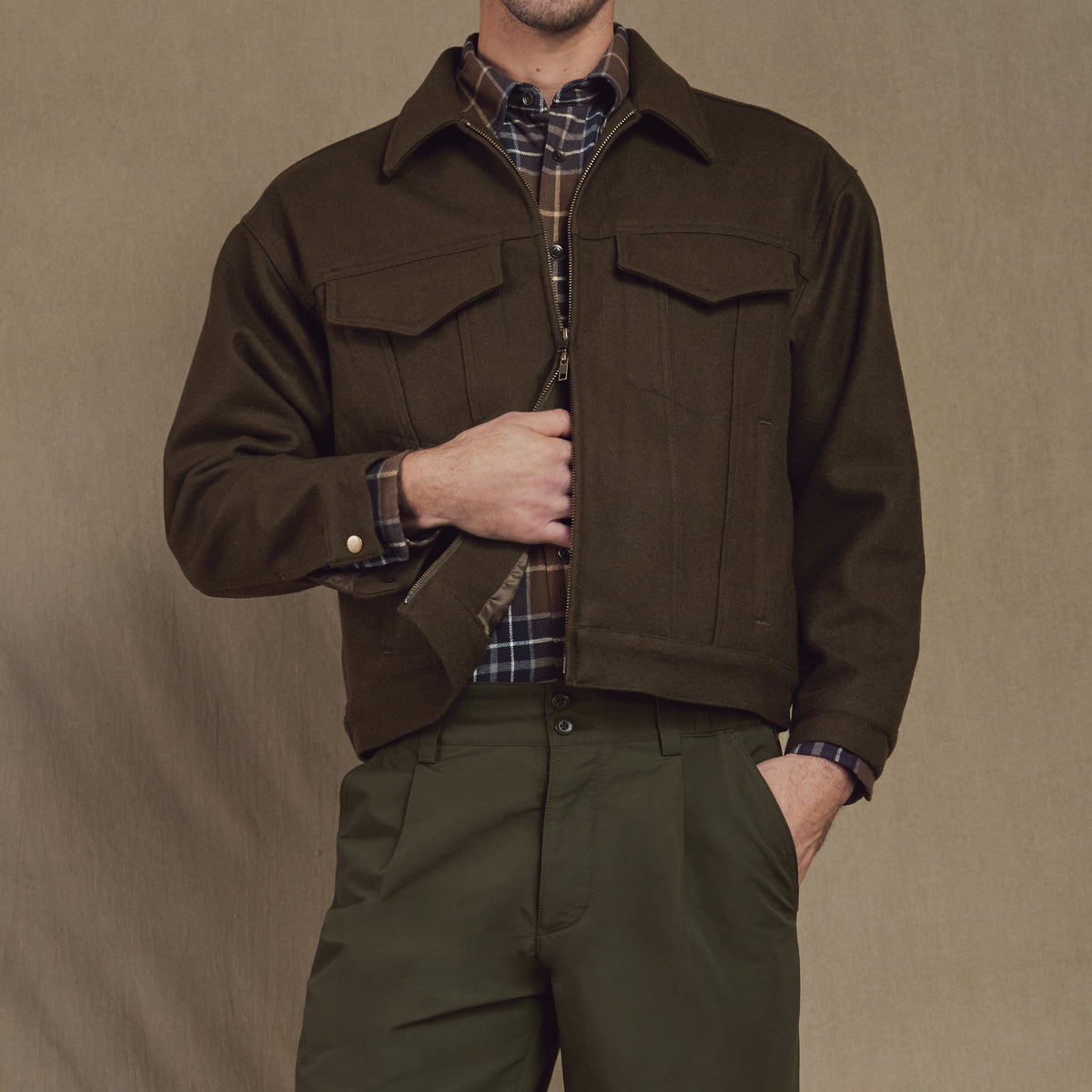 Wool Ranger Jacket in Drab Olive