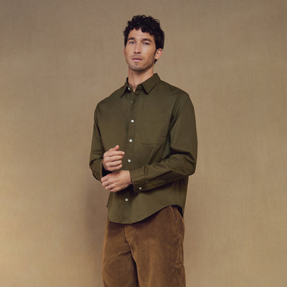 Cotton Classic Work Shirt in Olive