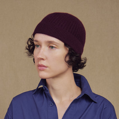 Himalayan Cashmere Fisherman Ribbed Beanie — Land Palette