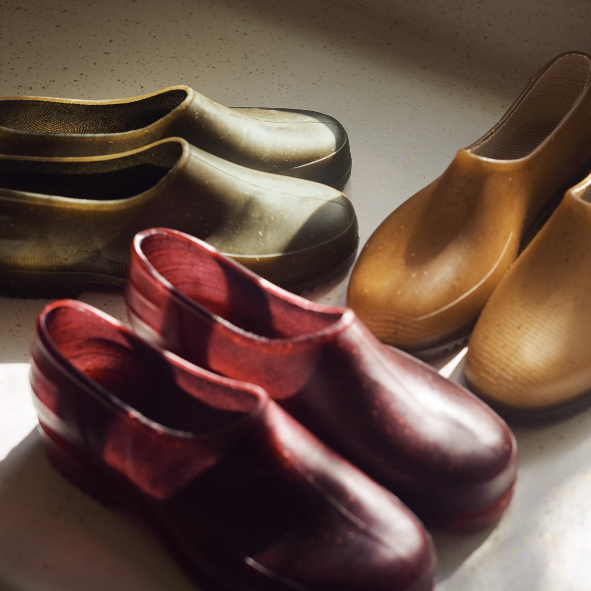 French Recycled Hemp Garden Clogs in Jam