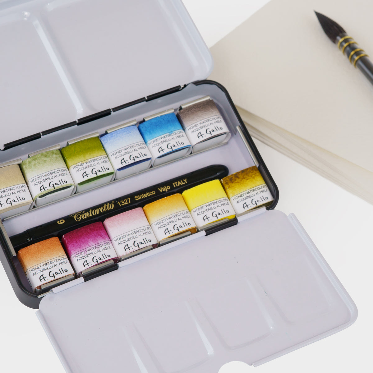 A. Gallo x Gardenheir Terra Botanica Watercolor Pans Set x 12 colors