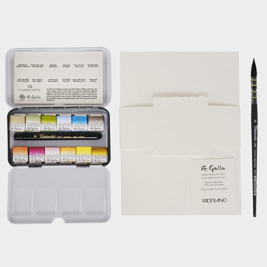 A. Gallo x Gardenheir Terra Botanica Watercolor Pans Set x 12 colors